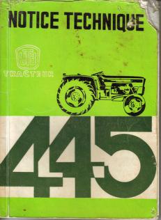 Universal UTB Tractor 445 Operators Manual 